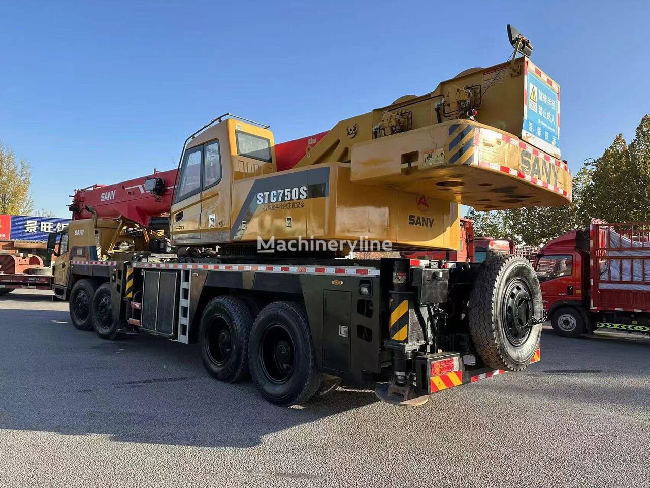 grua móvel Sany  Sany STC750S 75 ton used mobile truck crane mobile crane