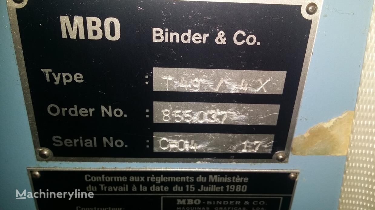 máquina de dobrar MBO T49/4X